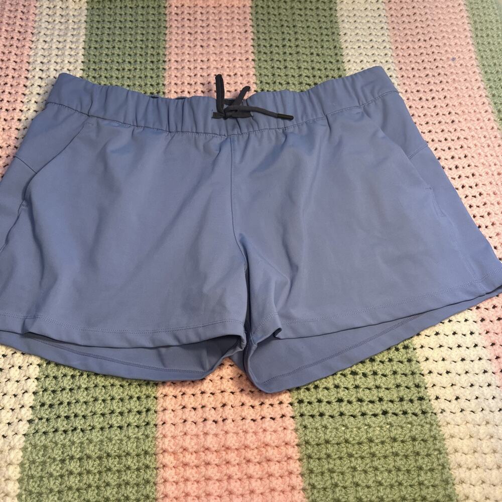 Zyia XXXL Women’s Shorts Activewear Light Pockets Drawstring Elastic Waist Blue